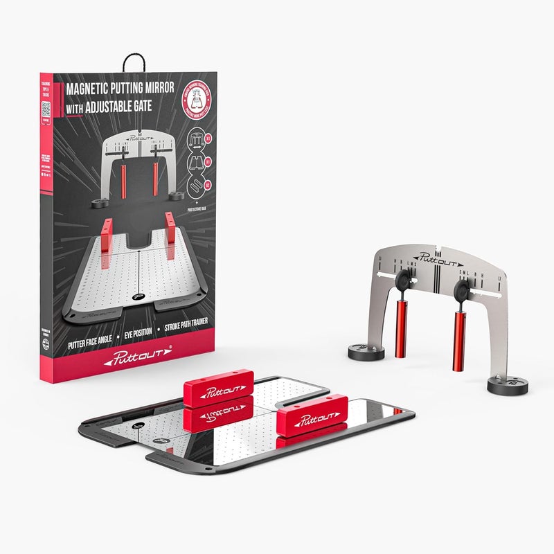 PuttOut Magnetic Putting Mirror with Adjustable Gate - Image 1